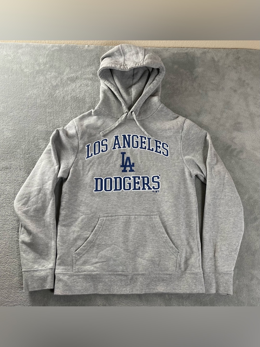 Fanatics Los Angeles LA Dodgers Gray Hoodie Sweater Mens Size Medium M